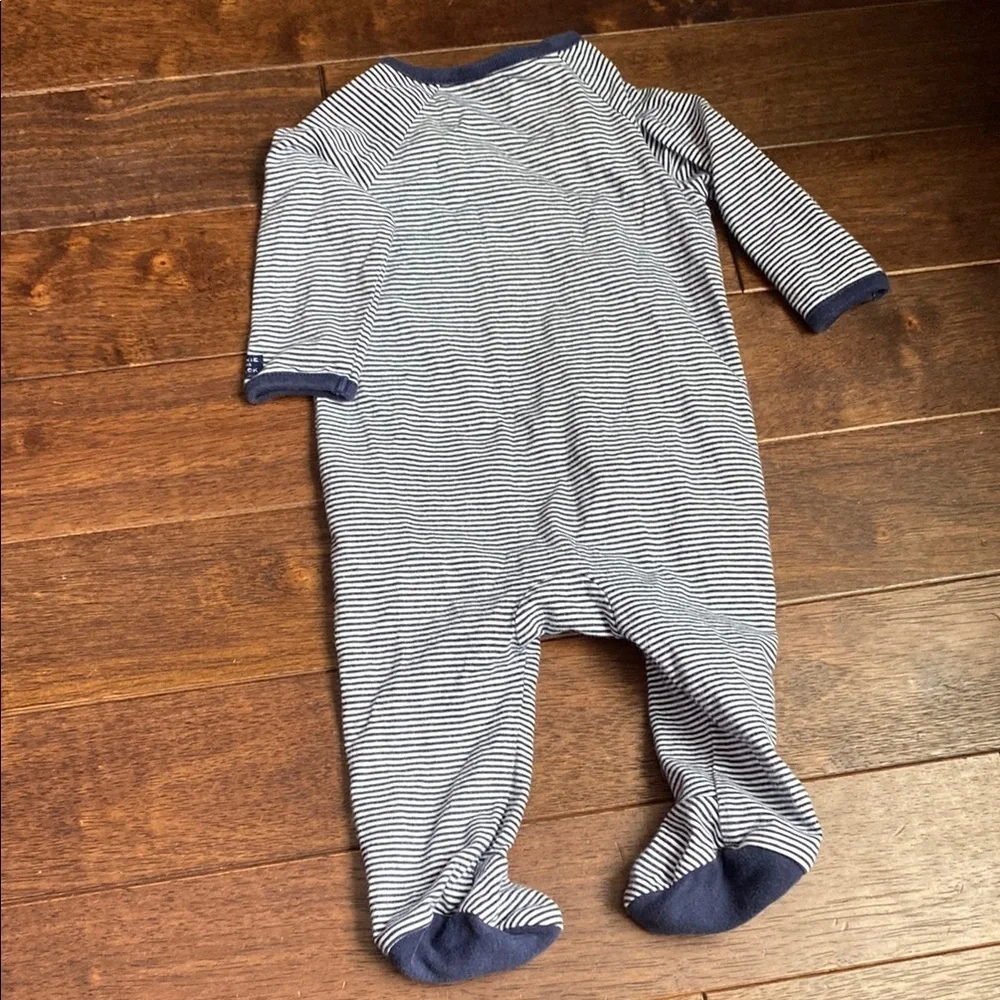 Janie and Jack Blue and White Footies One Piece